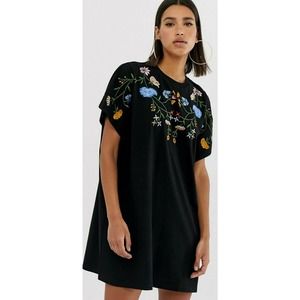 black t shirt dress asos